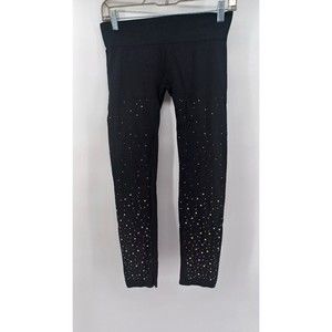 Joe Boxer Women's Youth Leggings Small Black Rhinestones